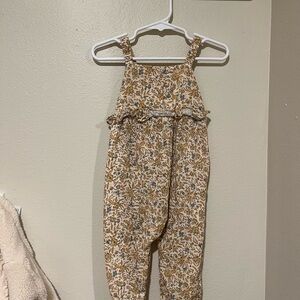 Floral Print Baby Jumpsuit Overalls